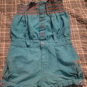 U.S. Polo Assn. Teal Kids Romper